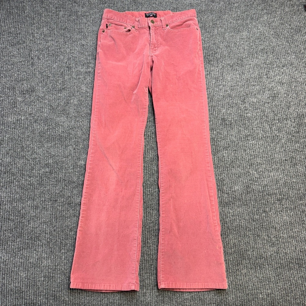VTG Ralph Lauren Polo Jeans Co Corduroy Pants Womens 4‎ Rose Pink Bootcut Y2K